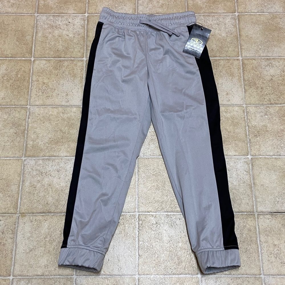 Athletic Works Gray and Black Kids Joggers Size M (8)